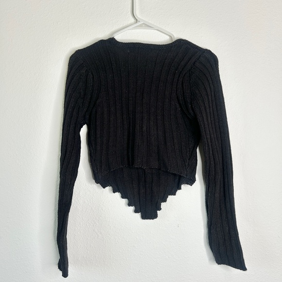 Almost Famous Black Ribbed Sweater - Picture 2 of 6